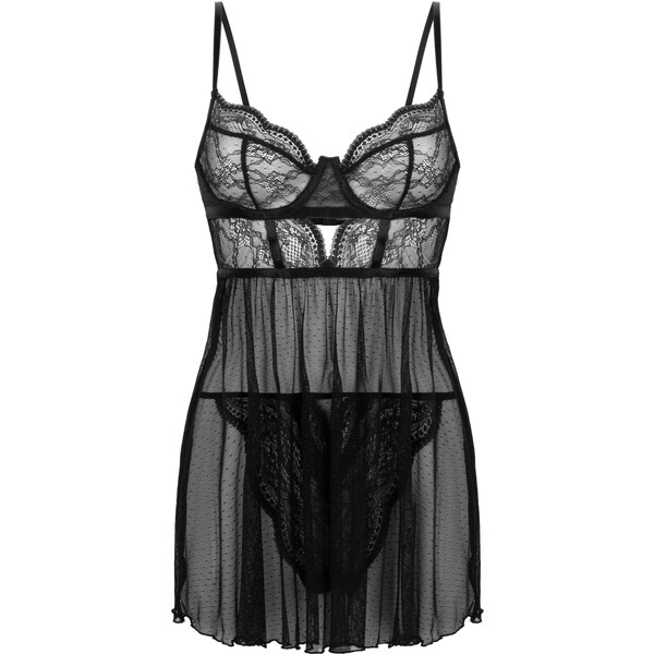 Hunkemöller Negližé Isabelle čierna 67184568