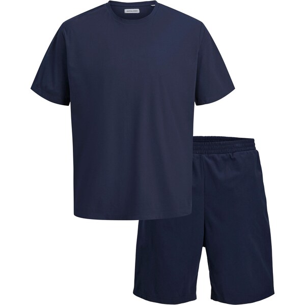 JACK & JONES Krátke pyžamo JACSOLID tmavomodrá 67186217