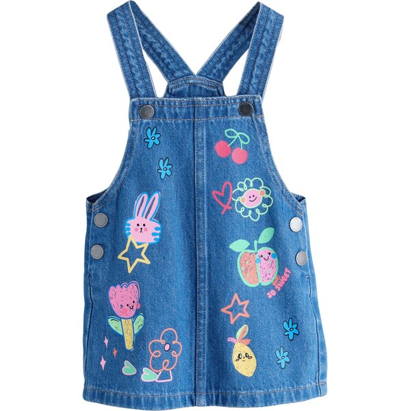 Next Šaty modrá denim / pastelovo zelená / ružová / pastelovo červená 67186460