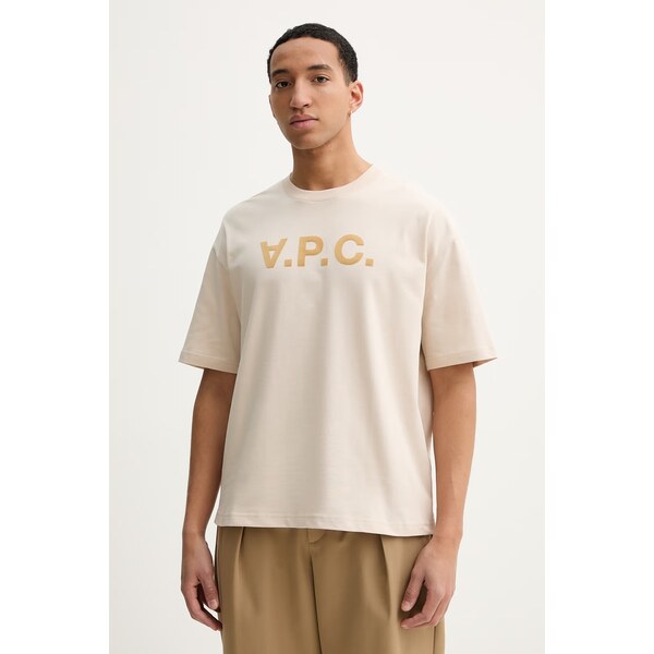 Bavlnené tričko A.P.C. T-SHIRT AMPLE MANCHES COURTES VPC 67189407