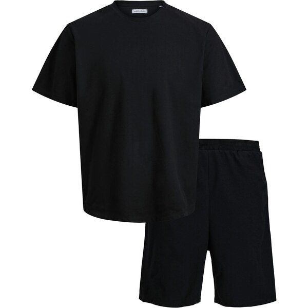 JACK & JONES Krátke pyžamo JACSOLID čierna 67192857