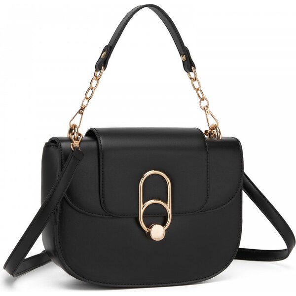 Miss Lulu Kabelka - Saddle, štýlová s retiazkou, čierna 67195031