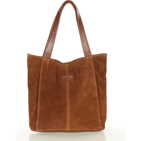 MARCO MAZZINI Mäkká kožená shopper taška | camel vs108bb 67198498