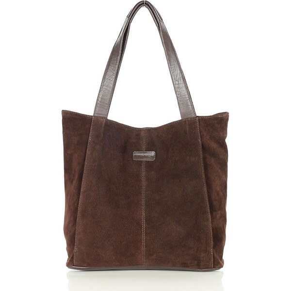 MARCO MAZZINI Mäkká kožená shopper taška | tmavohnedá vs108cc 67198499