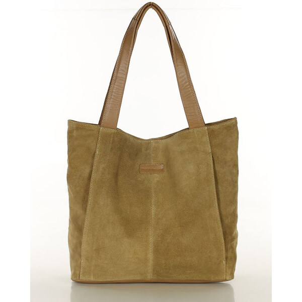 MARCO MAZZINI Mäkká kožená shopper taška | béžová vs108dd 67198500