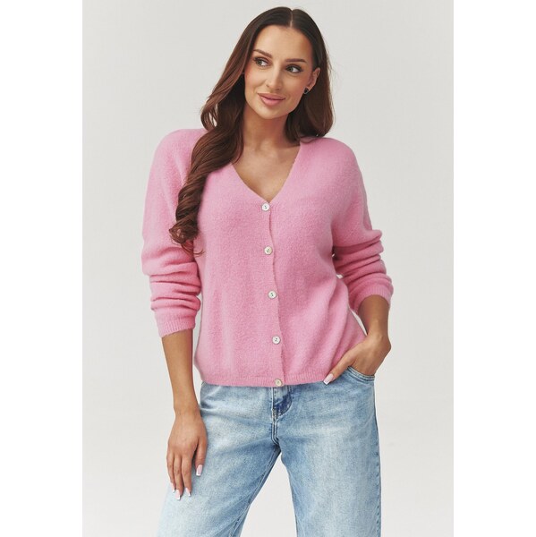 Makadamia Dámsky sveter na gombíky C38 | púdrovo ružová C38 67198551