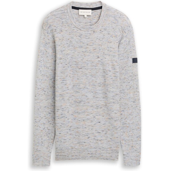 TOM TAILOR Sveter svetlohnedá / svetlosivá / čierna 67199664