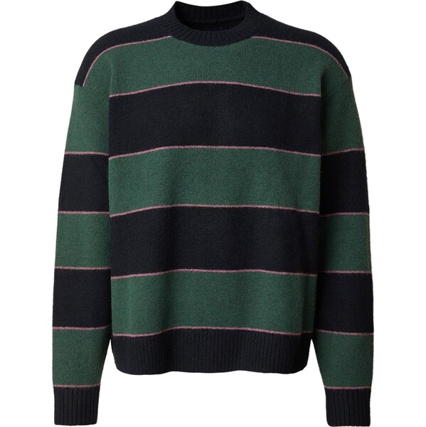 Abercrombie & Fitch Sveter ESSENTIAL námornícka modrá / zelená / 67200569