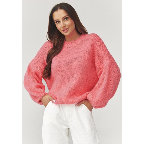 Makadamia Dámsky sveter C37 | malinová C37 67208096