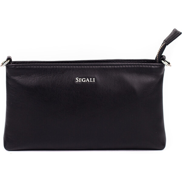 SEGALI Dámska kožená crossbody kabelka A1 Black 67213839