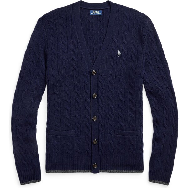 Polo Ralph Lauren Kardigán námornícka modrá / sivá melírovaná 60867618