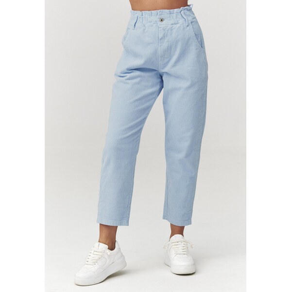 Makadamia Manšestrové nohavice s vysokým pásom C33 | svetlomodrá C33 67214335