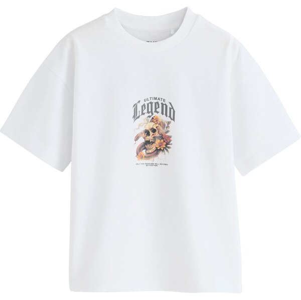 Next Tričko svetlohnedá / sivá / biela 67220217