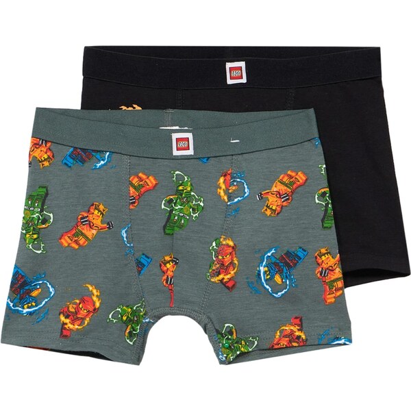 Lindex Nohavičky Ninjago sivá / zelená / oranžová / čierna 67220263