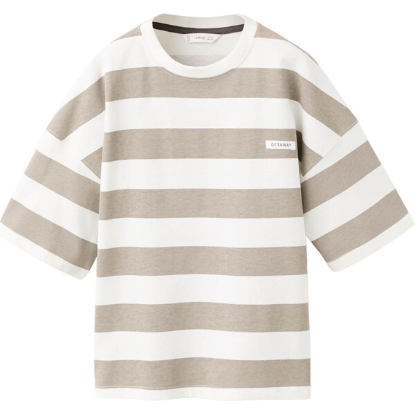MANGO KIDS Tričko EGET kapučíno / biela 67220282