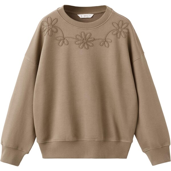 MANGO KIDS Mikina FLORA mokka 67220298