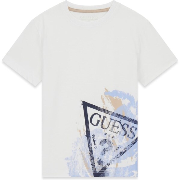 GUESS Tričko tmavobéžová / námornícka modrá / svetlomodrá / biela 67220481