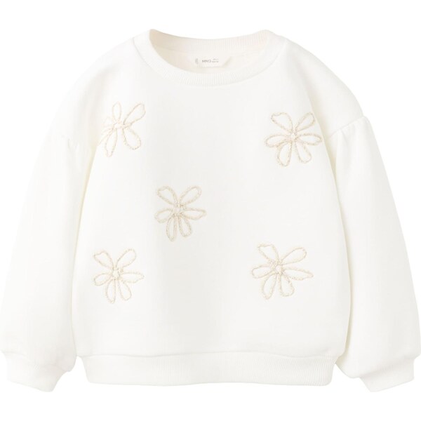 MANGO KIDS Mikina FLOR zlatá / šedobiela 67220852