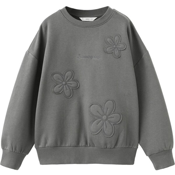 MANGO KIDS Mikina BLOSSOM antracitová 67220853