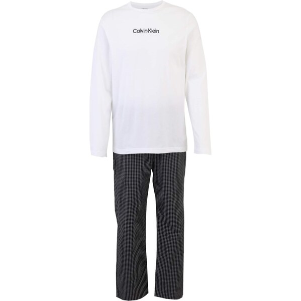 Calvin Klein Underwear Dlhé pyžamo sivá / čierna / biela 67221182