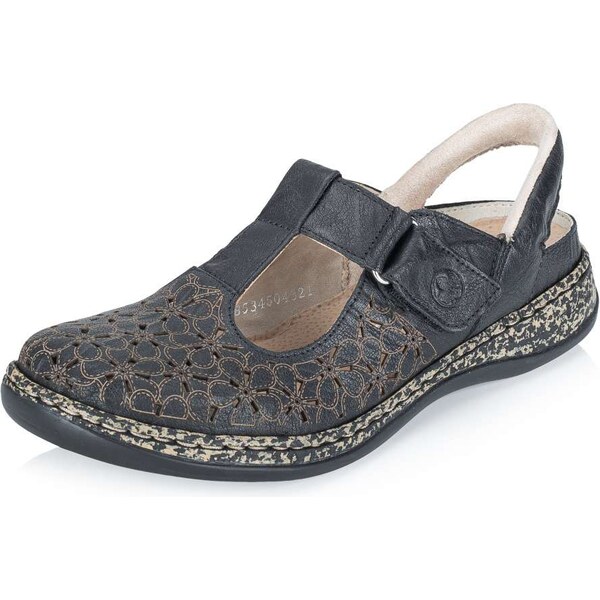 Dámske sandále RIEKER 46397-00 čierna S6 67221363