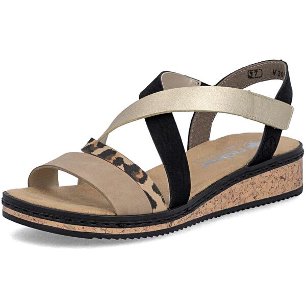 Dámske sandále RIEKER V3663-92 čierna S6 67223795