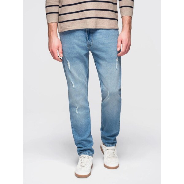 Ombre Clothing Atraktívne svetlomodré pánske rifle V1 PADP-0255 67224919