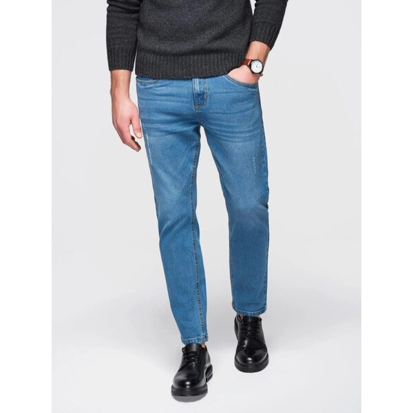 Ombre Clothing Jedinečné modré pánske rifle V3 PADP-0241 67224922