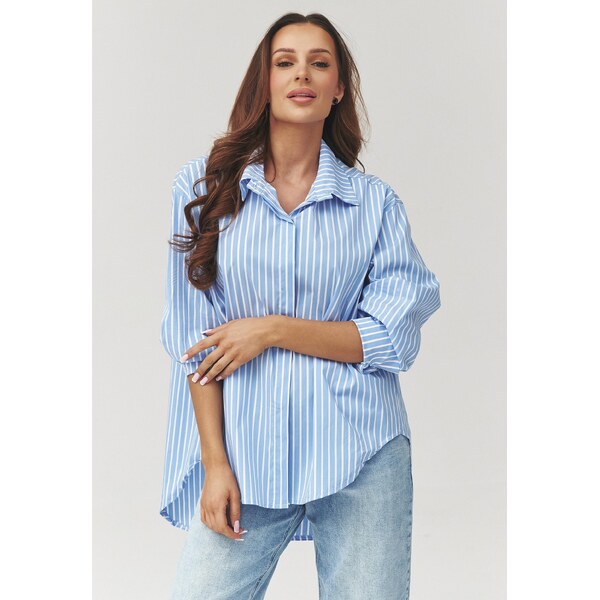 Makadamia Dámska košeľa s pruhmi C36 | modrá C36 67224905