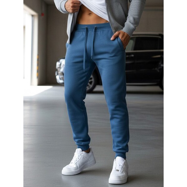 Buďchlap Nebesky modré tepláky v jednoduchom prevedení 27468375