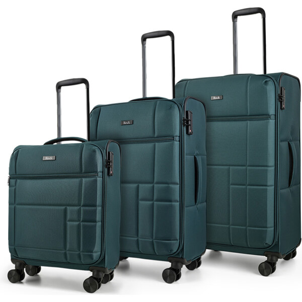 ROCK Sada cestovných kufrov Tokyo TR-0275/3 - zelená 67280387