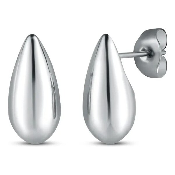 Vuch Oceľové náušnice v tvare kvapky Tear drop Lurea Silver 67231971