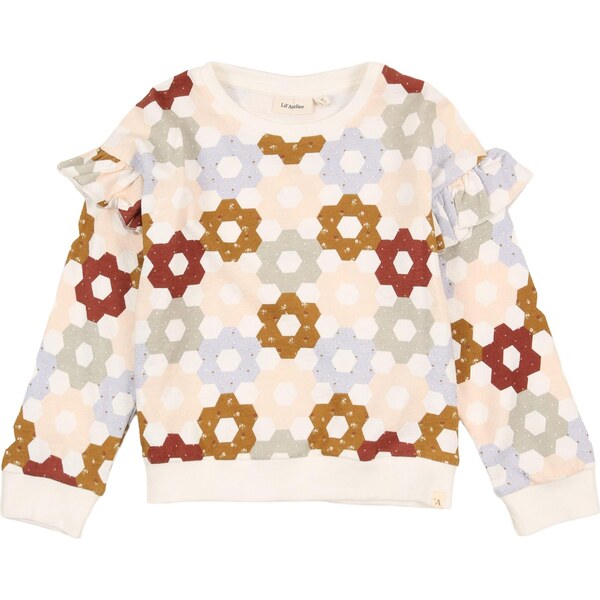 LilAtelier Mikina NMFDIAS svetlomodrá / svetlozelená / pastelovo 67252851