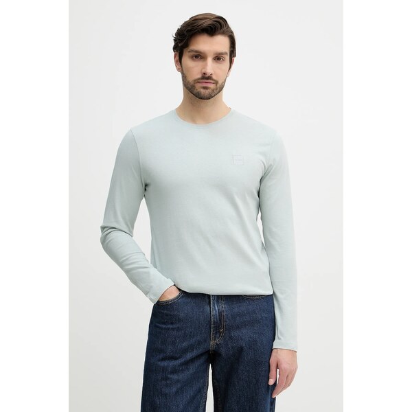 Bavlnené tričko s dlhým rukávom BOSS Orange 67147174