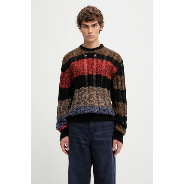 Sveter s prímesou moheru Aries Mohair Cable 67168117