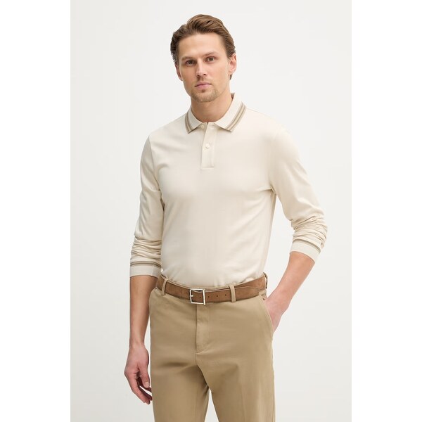 Bavlnené tričko s dlhým rukávom BOSS H-Pleins 202 67213972