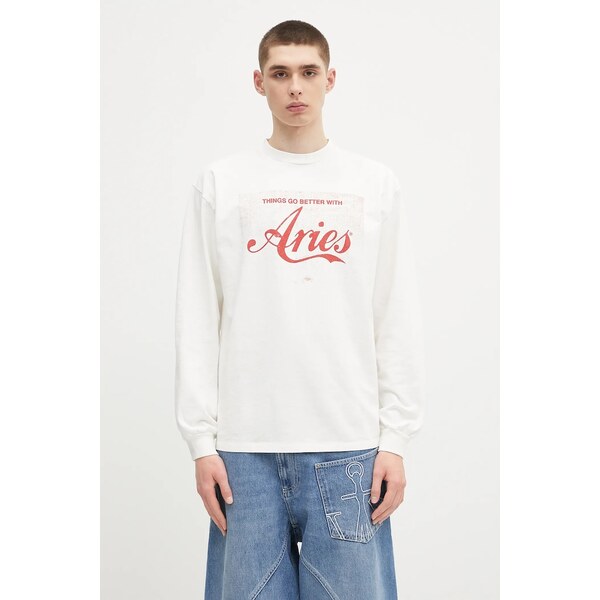 Bavlnené tričko s dlhým rukávom Aries Faded Cola LS Tee 67168106