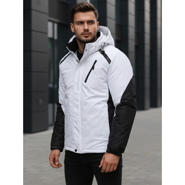 Dstreet Zimná biela pánska bunda 67243302