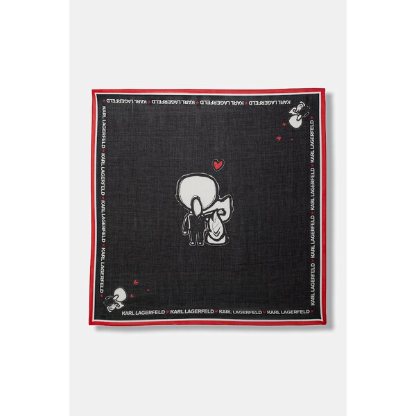 Šatka s hodvábom Karl Lagerfeld IKON VALENTINE 66840633