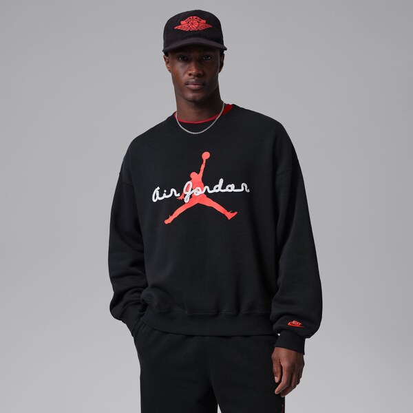 Jordan Brooklyn Fleece Crewneck Sweatshirt Black - Pánske - Mikina 67244296