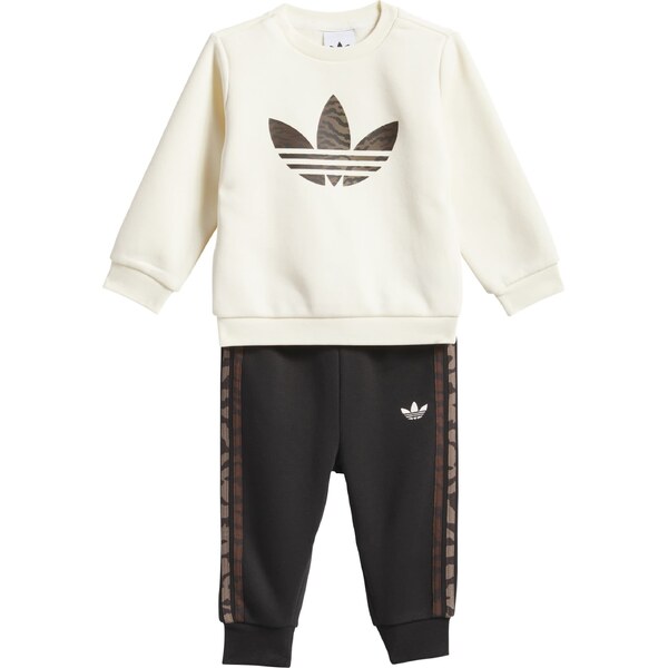 ADIDAS ORIGINALS Joggingová súprava LOOSE CREW krémová / hnedá / 67251160