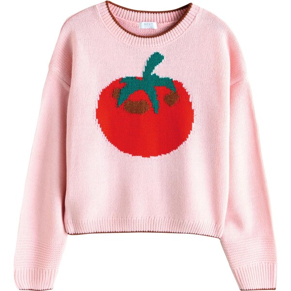 Next Sveter Tomate smaragdová / ružová / červená / tmavočervená 67251230
