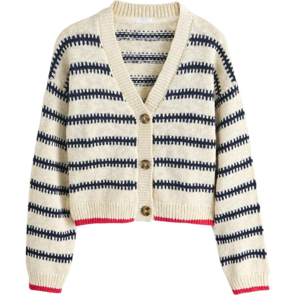 Next Kardigán svetlobéžová / námornícka modrá / červená 67251309