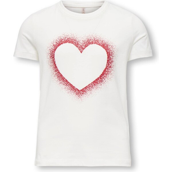 ONLY GIRLS Tričko KOGCANDY rubínová / biela 67251318