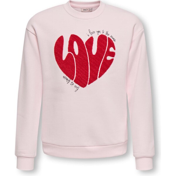 ONLY GIRLS Mikina KOGLOVELY rosé / tmavočervená / čierna 67251319
