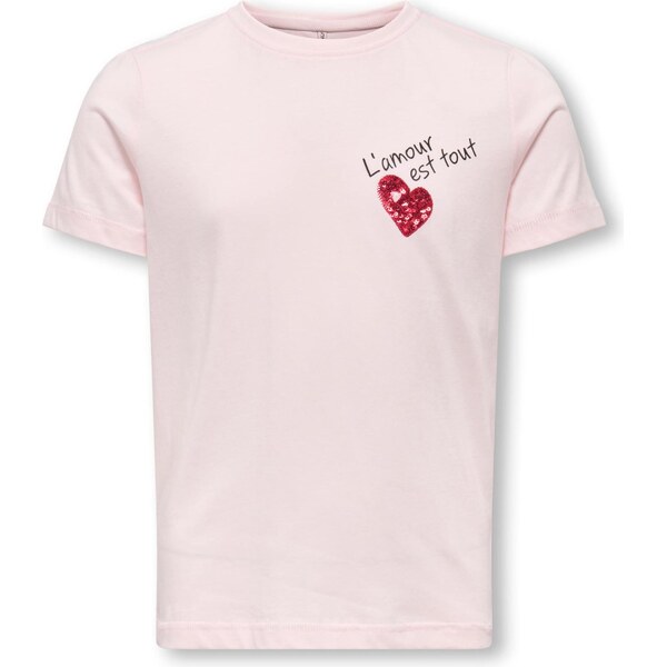 ONLY GIRLS Tričko KOGCANDY ružová / červená / čierna 67251320