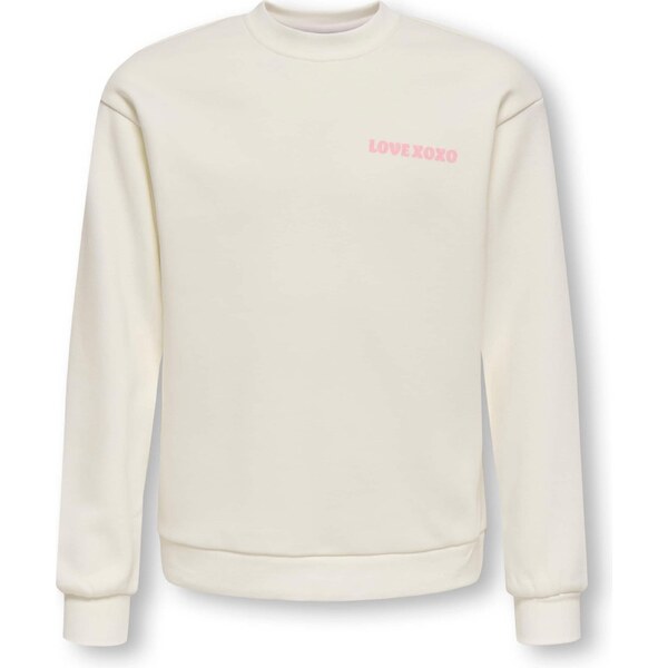 ONLY GIRLS Mikina KOGLOVELY krémová / svetloružová / červená 67251328