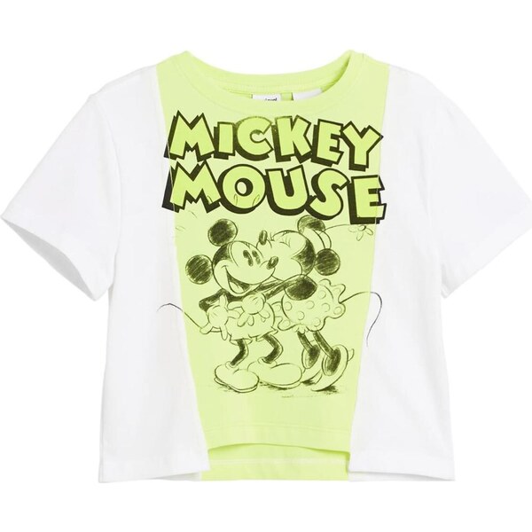 Desigual Tričko citrónová / čierna / biela 67252577