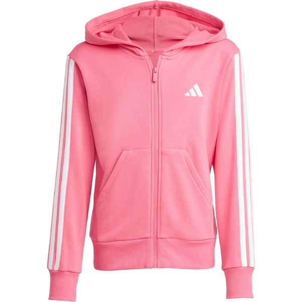 ADIDAS SPORTSWEAR Športová mikina so zipsom ružová / biela 67252608