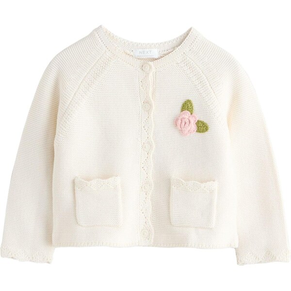 Next Kardigán Flower Girl tmavozelená / ružová / biela 67252632